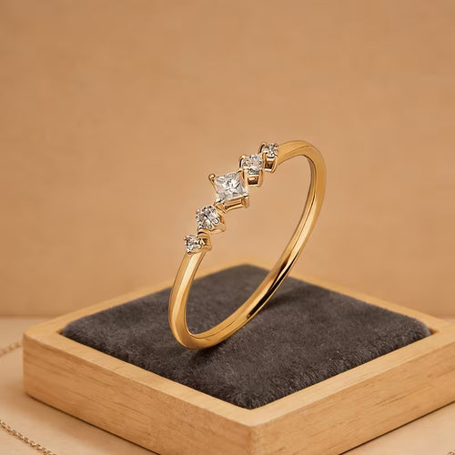 1pc Princess Cut Band Ring