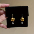 Golden Lily of The Valley Water Drop Earrings
