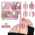 Glossy Design Toe Nails
