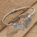 Vintage Style Butterfly Open Bangle