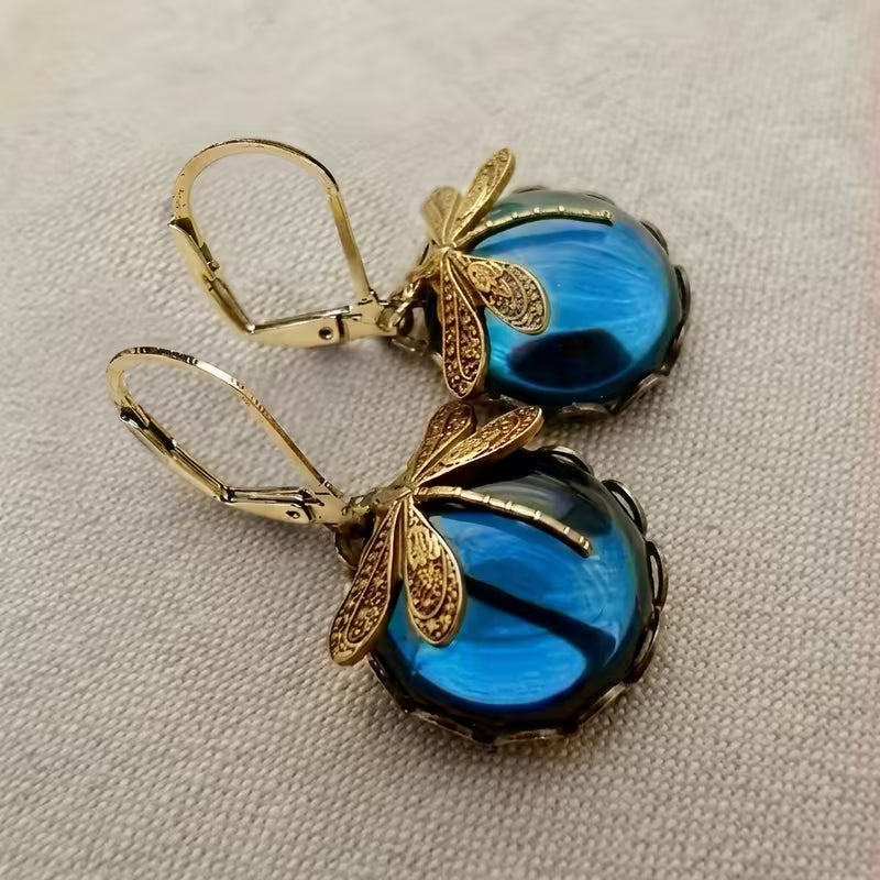 Vintage Boho Dragonfly Dangle Earrings