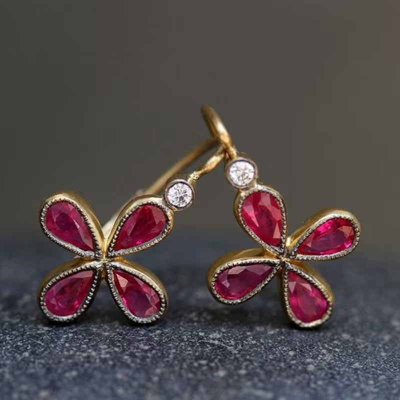 Vintage Four-Leaf Clover Earrings