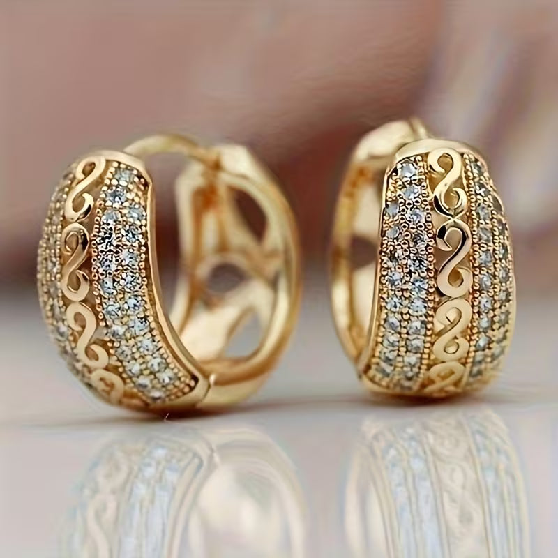 Zirconia Hoop Earrings