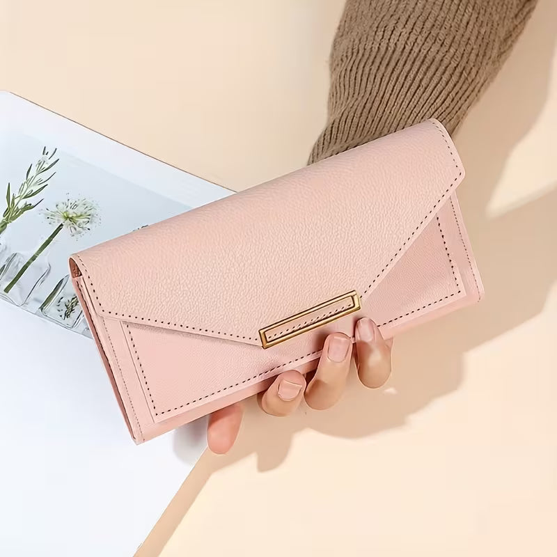 Bi-Fold Hardware Snap Closure Multi-Card Slot Organizer