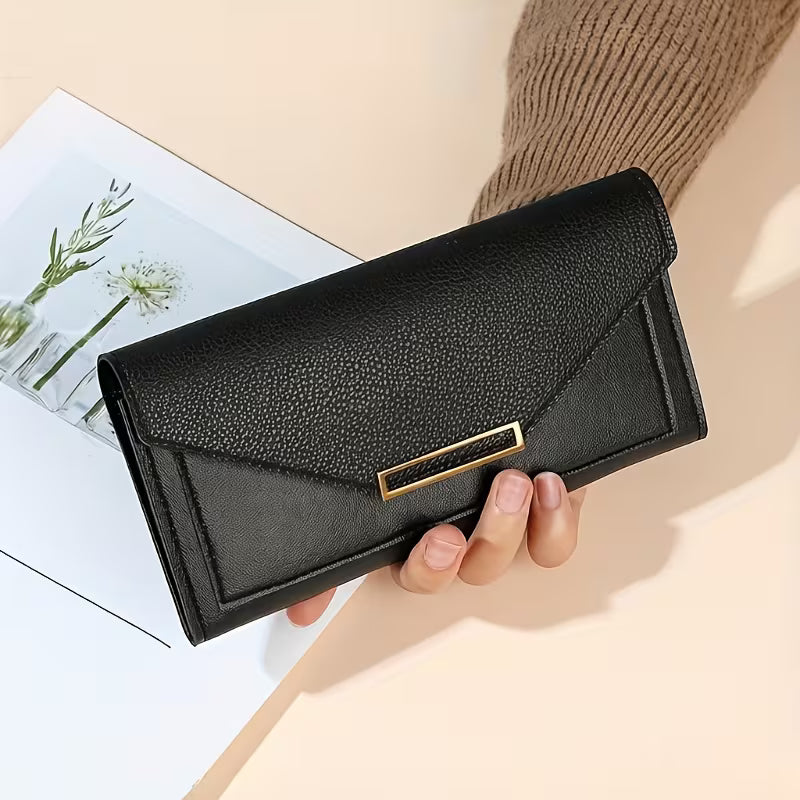 Bi-Fold Hardware Snap Closure Multi-Card Slot Organizer