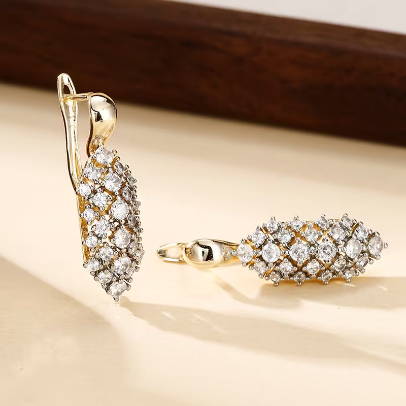 Sparkling  Zirconia Earrings and Ring Set