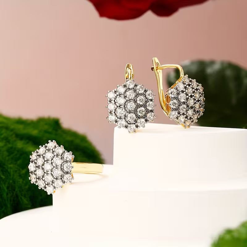 Zirconia Earrings and Ring Set