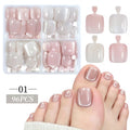 Glossy Design Toe Nails