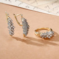 Sparkling Oval-cut Synthetic Zirconia Earrings and Ring Set