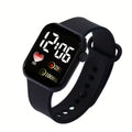 Cute LED Heart-Shaped Digital Display Electronic Watch