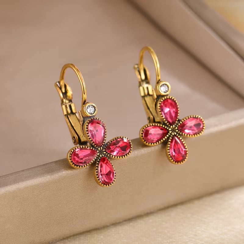Vintage Four-Leaf Clover Earrings