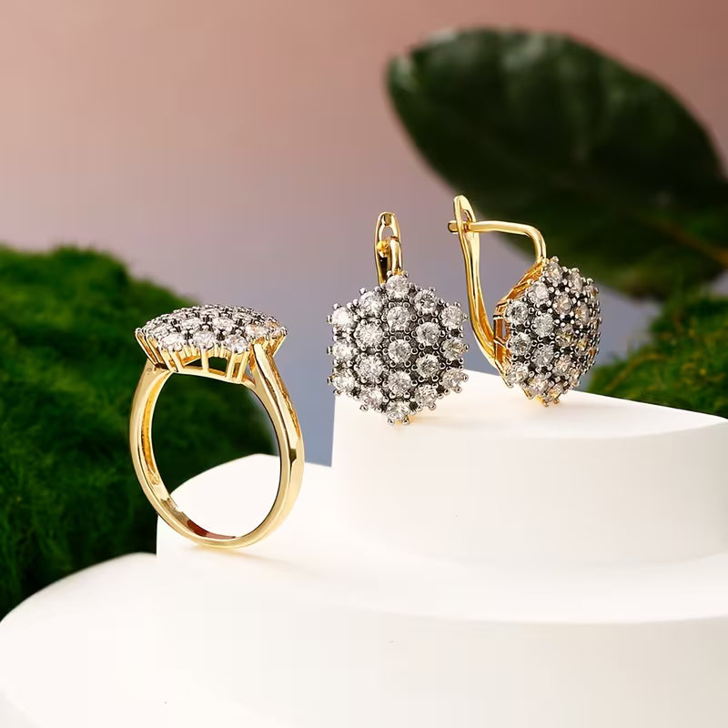 Zirconia Earrings and Ring Set