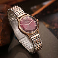 Exquisite Round Dial Quartz Watch with Roman Numerals