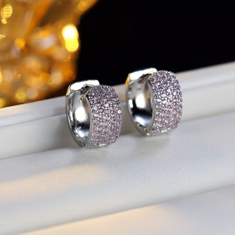 Zirconia Hoop Earrings