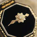Vintage Elegant Inlay Zirconia Flower Ring
