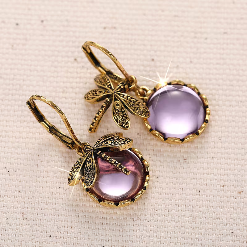 Vintage Boho Dragonfly Dangle Earrings