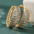 Zirconia Hoop Earrings