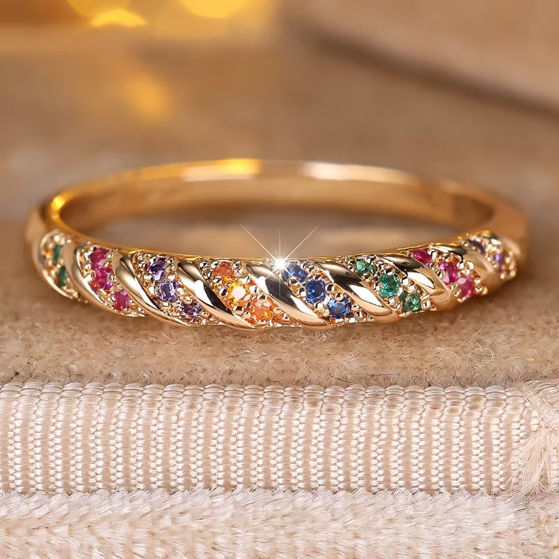 Multicolour Zirconia Ring