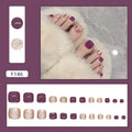 24pcs Violet Press-On Toenails