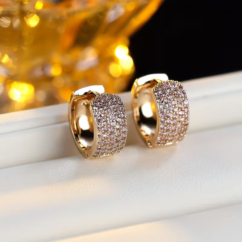 Zirconia Hoop Earrings