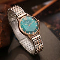 Exquisite Round Dial Quartz Watch with Roman Numerals