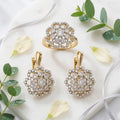 Luxurious And Stylish Snowflake Zirconia Design Jewelry Set