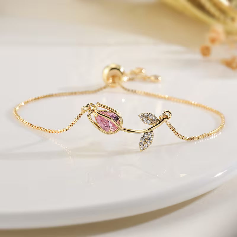 Stylish Tulip Flower Bracelet