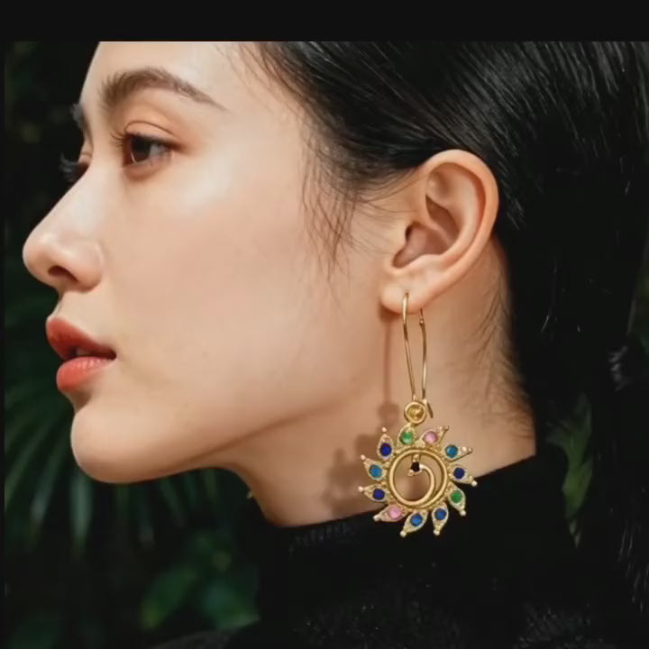 Vintage Elegant Peacock-Shaped Earrings