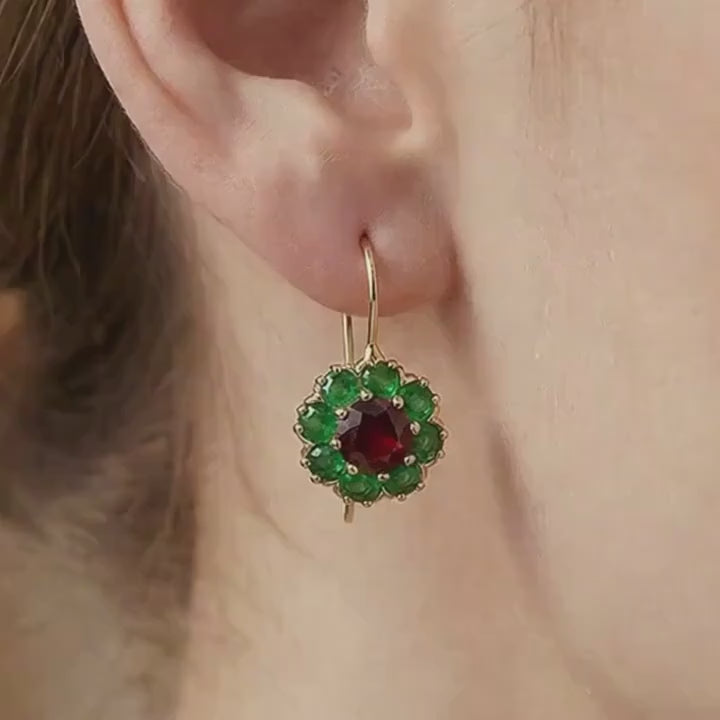 Bohemian Floral Drop Earrings